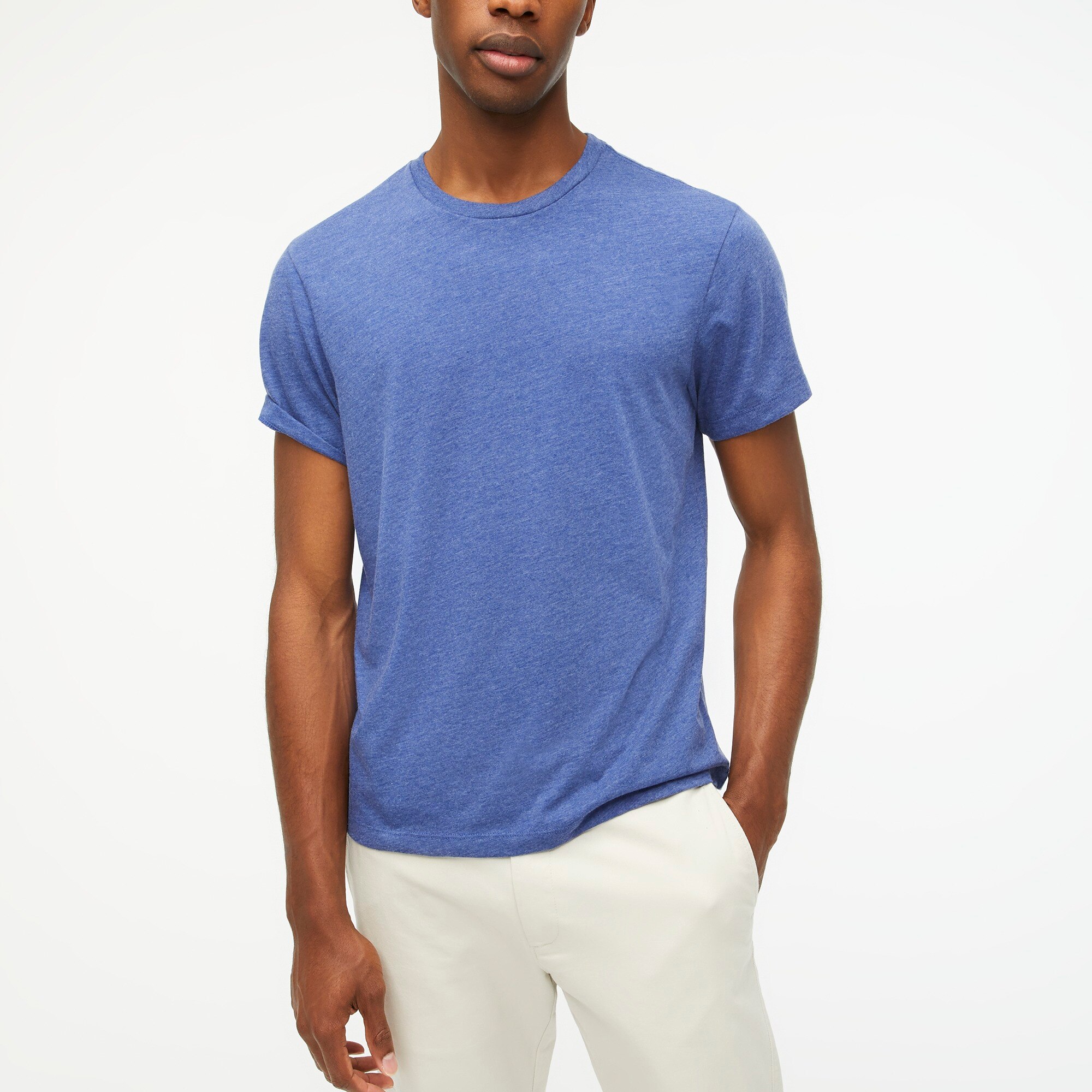 Cotton-blend washed jersey tee