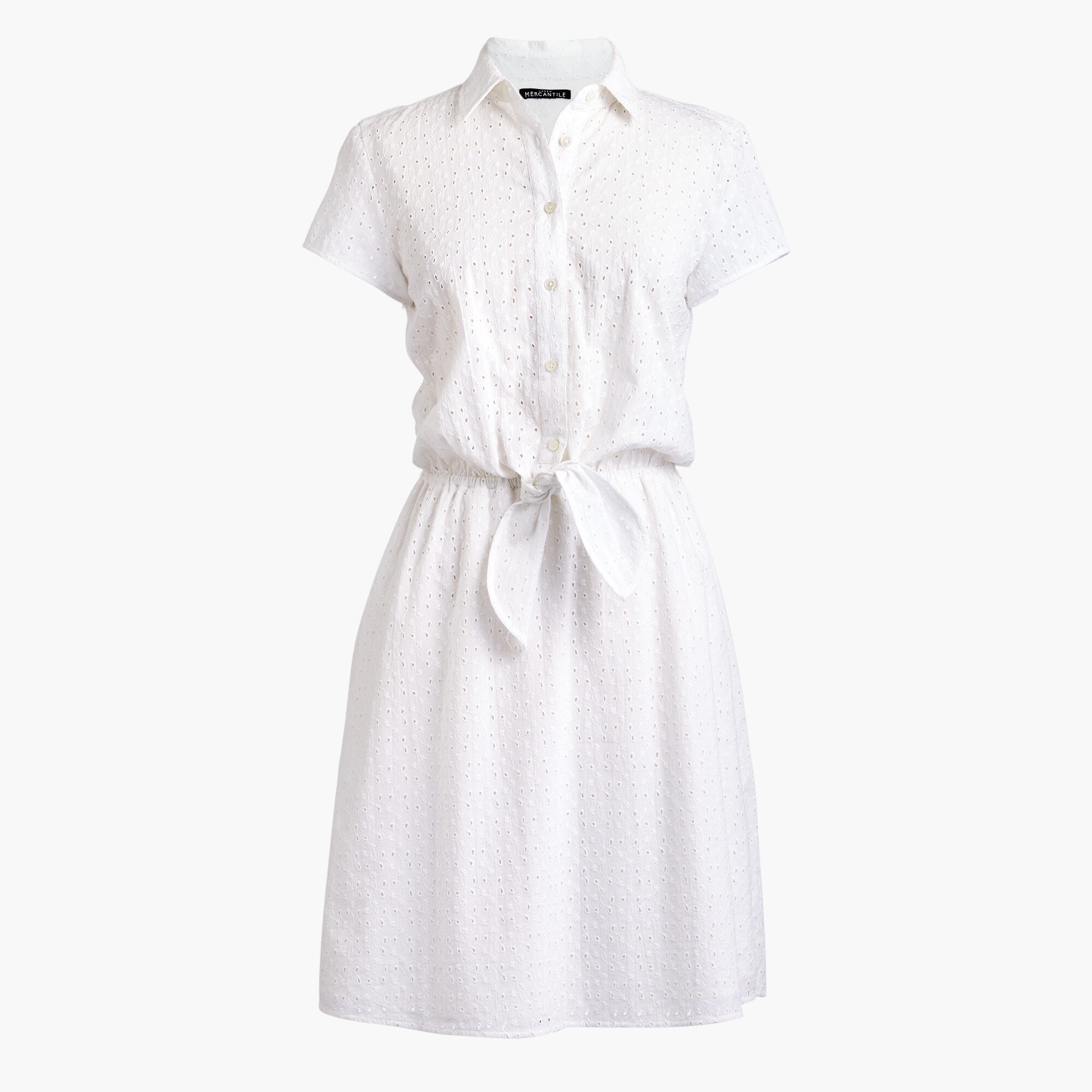 eyelet collared tie-front dress : factorywomen dresses