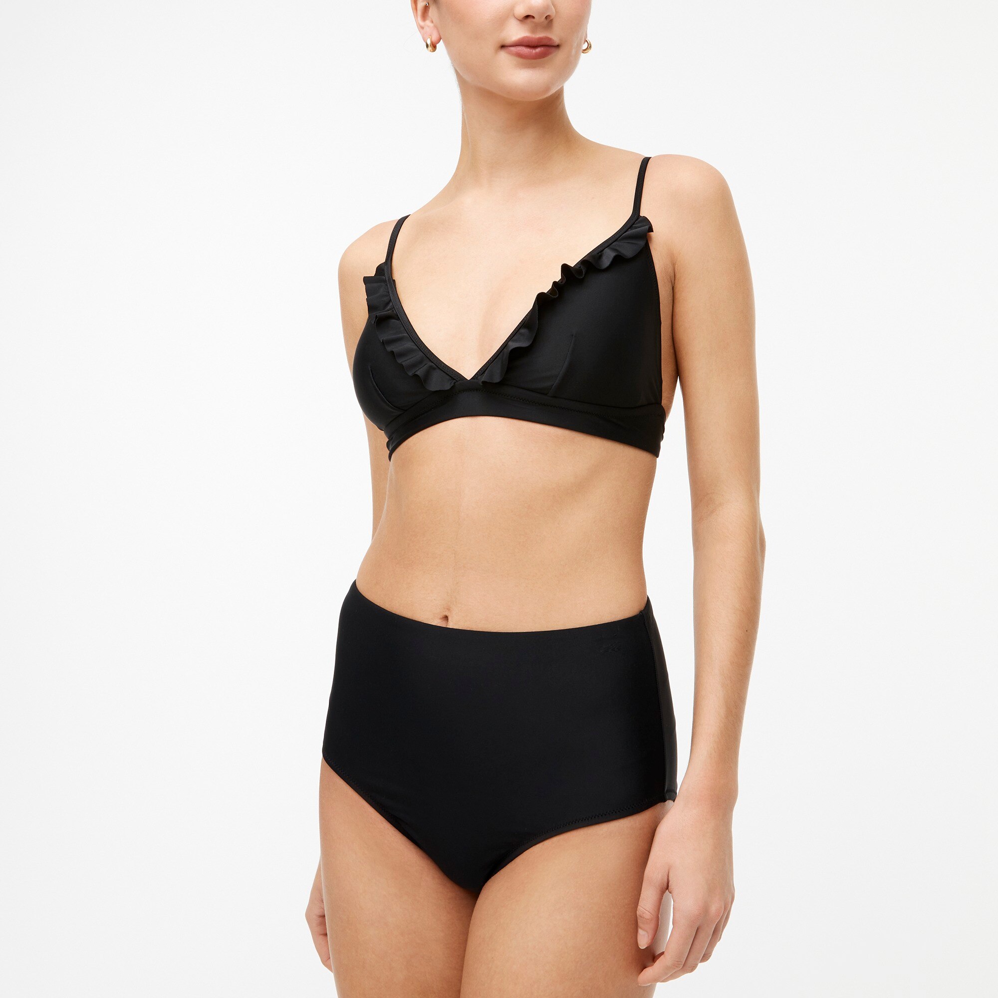 High-waisted bikini bottom