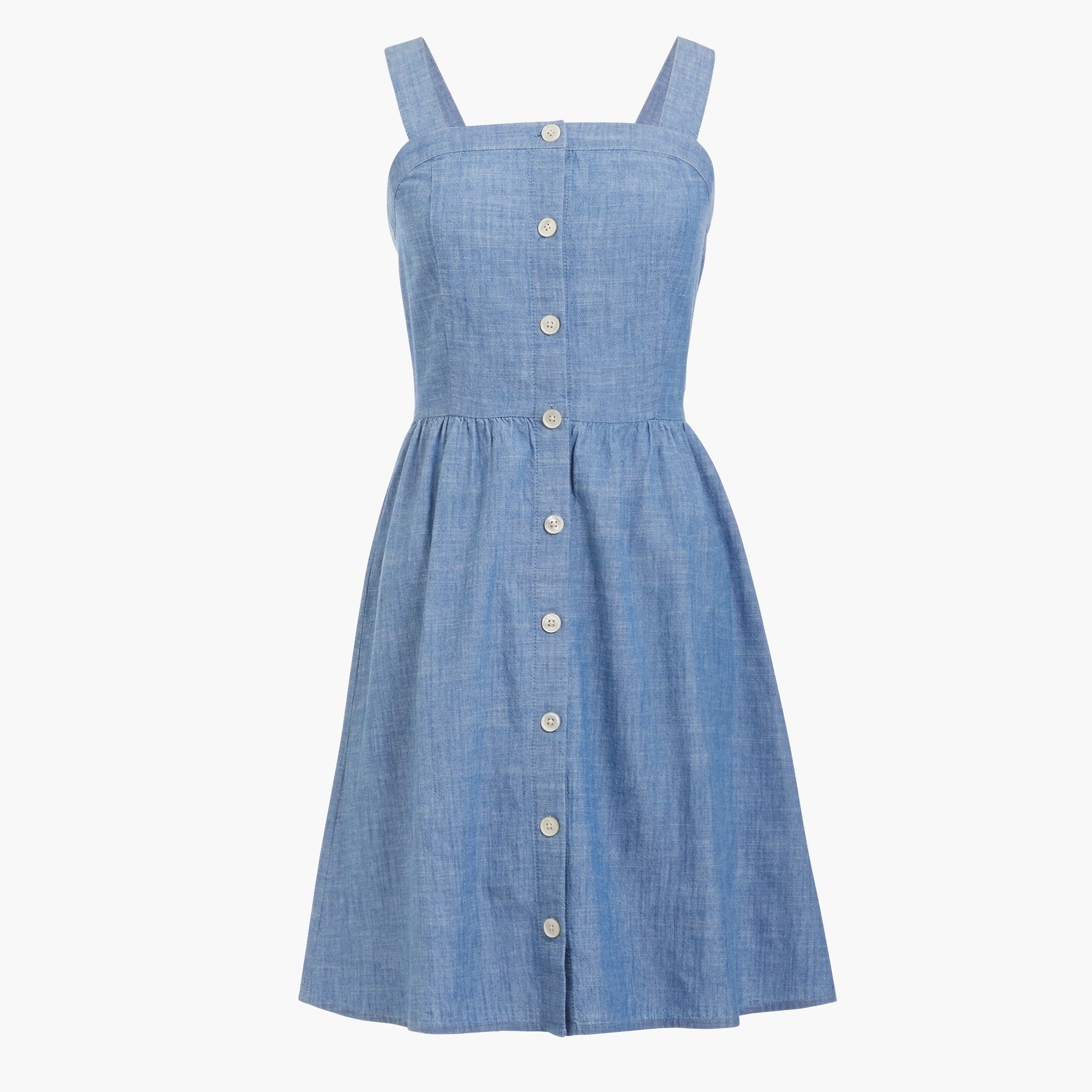 j.crew factory: chambray button-front dress